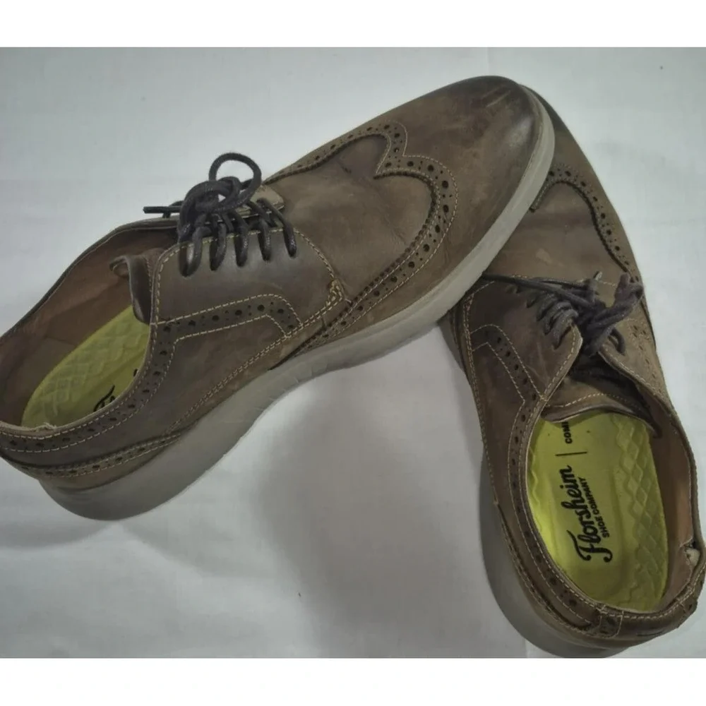 Florsheim‎ comfortech men's leather brown dress shoes sz 8